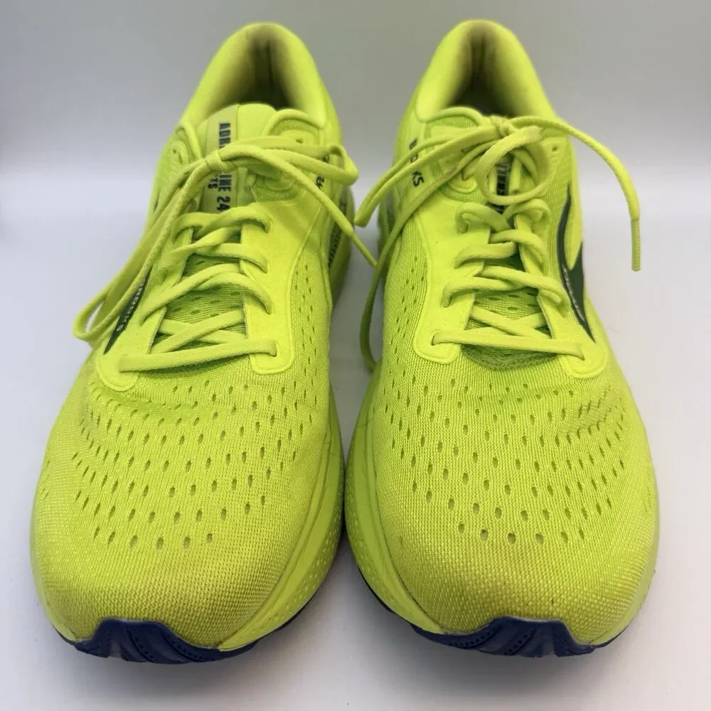 Brooks Adrenaline GTS 24 Men's Size 14D Acid Lime Sunny Lime Running Shoes